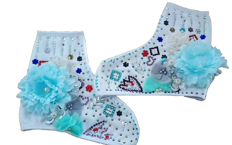 Ice dance genie customized figure skating clothing bronzed drill knife set D387