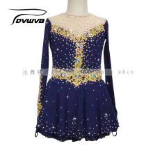 Ice dance elves custom figure skating costume figure skating performance clothes children adult womens dress s611