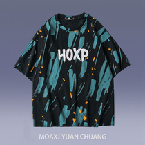 MOAXJ original trendy brand 2021 summer and autumn ins loose personality men and women loose size national tide short sleeve T-shirt top