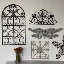 American retro country hollow old wrought iron wall decoration Home bar bed and breakfast model room art wall decoration