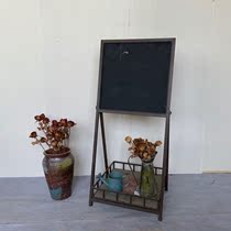 American retro gardening country shop small blackboard shelf iron shelf shop coffee shop shop shop shop shelf