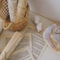 ins Wind Net red English foreign language retro old book top jewelry jewelry set photo food photography background props