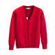 Autumn and winter new knitted sweater plus size v-neck padded cardigan short slim top coat men and women the same style