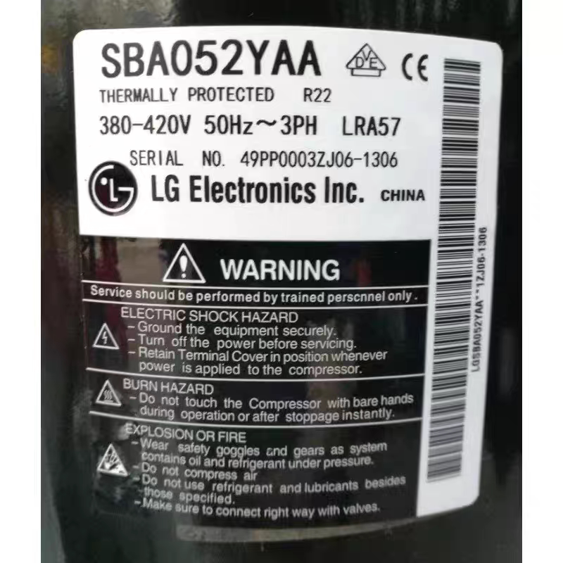 Sba061Yba Sba061Yab. Suitable for 5 Hp Lg Air Conditioner Refrigeration Equipment Compressor Sba052Yba Sba061Yba Sba061Yab. Suitable for 5 Hp Lg Air Conditioner Refrigeration Equipment Compressor Sba052Yba