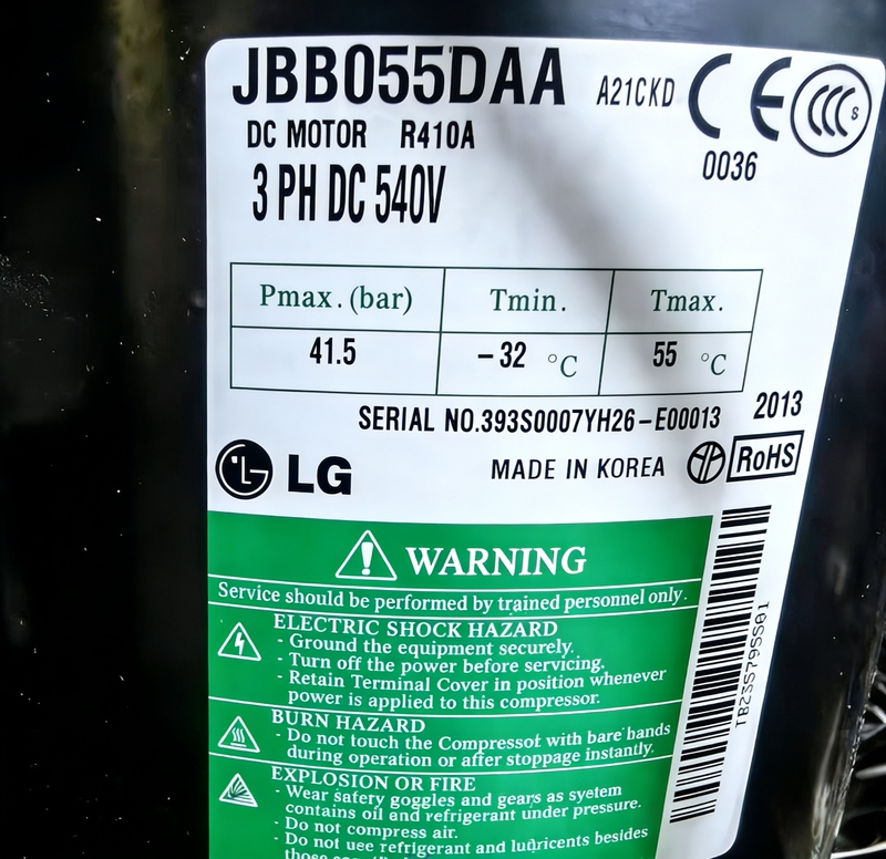 Air Conditioning Compressor Jba068Mac Jqa048Mac Jab/Jab055Daa.Jbb071Faa Suitable for Lg