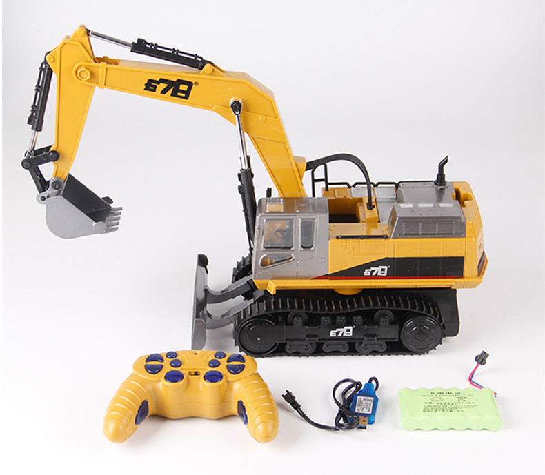 Máy xúc lớn từ xa sạc năng lượng mô hình hợp kim thủy lực không dây đồ chơi kỹ thuật xe máy đào trẻ em đồ chơi cho trẻ em