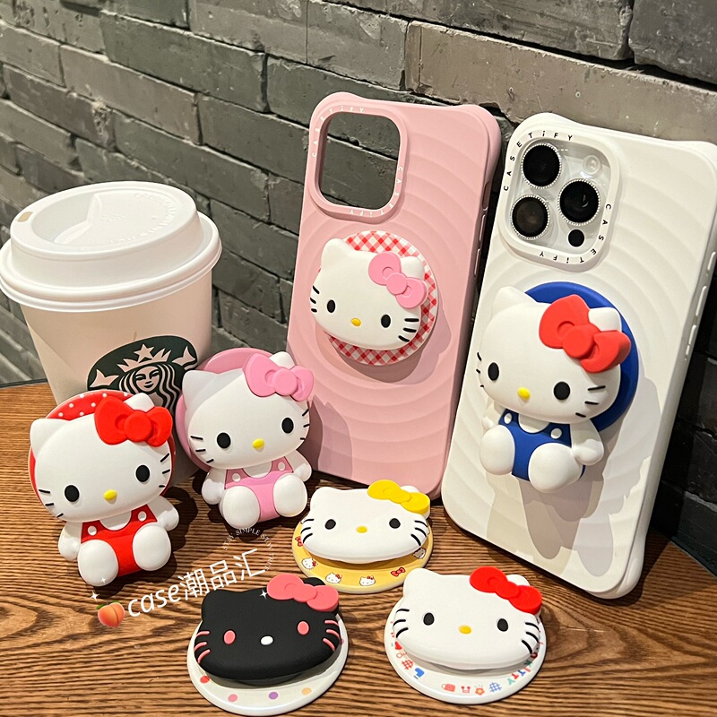 【Popsockets Universal】Hello Kitty Magnetic Stand Kt Cat Retractable Airbag Adhesive Stand Detachable 【Popsockets Universal】Hello Kitty Magnetic Stand Kt Cat Retractable Airbag Adhesive Stand Detachable