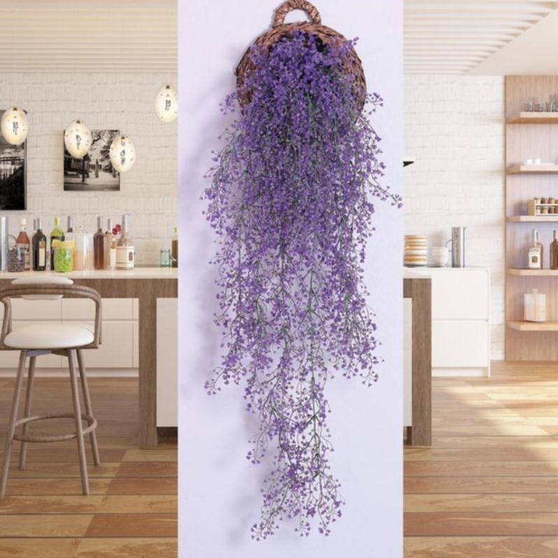 Hair salon wall decoration simulation flower living room wall hanging piece Golden Bell restaurant hairdressing shop wall without punching