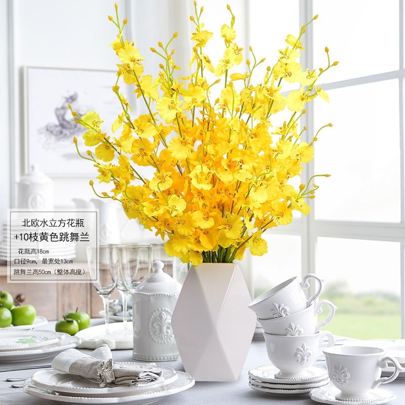 Interior decorations home furnished living room fake flowers New Year Restaurant simulation dance dining table cabinet furnished bedroom