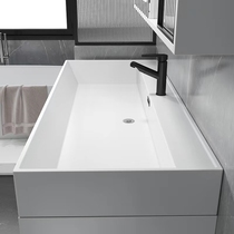 Large pool ceramic integrated panoramic ocean basin wash basin washbasin counter basin bathroom cabinet basin combination large sink