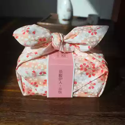 Japanese and wind handkerchief handkerchief cotton soft lady with pink cherry blossom wind lvap leather headscarf 52cm