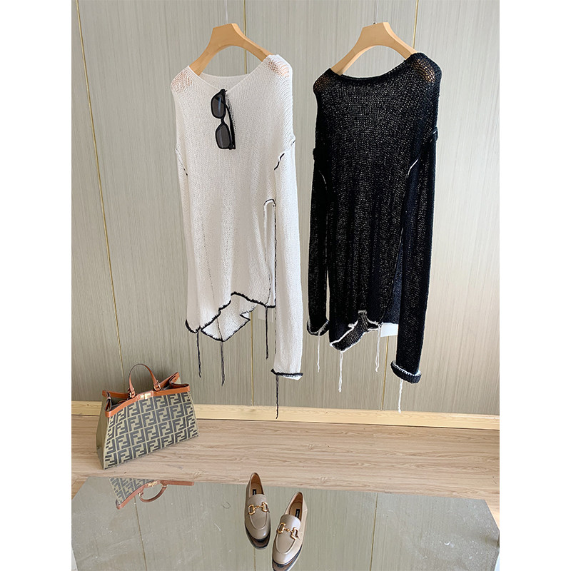 Early autumn the right way to open ~ comfortable and machine washable trendy fluor hand stitched linen sunscreen jersey woman