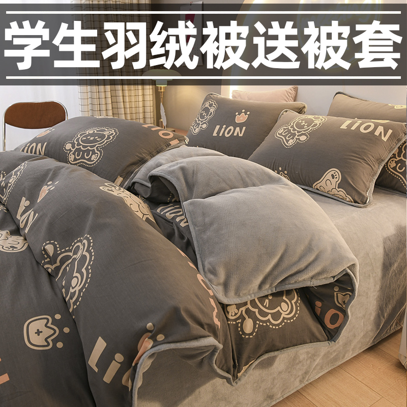 Student dormitory duvet winter quilt thickened double quilt duvet 95 white goose down special clearance single quilt core
