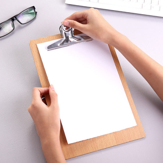 A4 wooden board clip log splint writing board test paper clip hotel menu board clip student writing data clip hard board