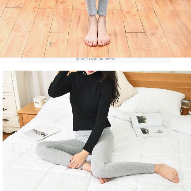 Quần mùa thu nữ mỏng quần ấm quần cotton len quần cao eo quần đơn mảnh xà cạp Slim bên trong mặc cỡ lớn quần giữ nhiệt nam uniqlo