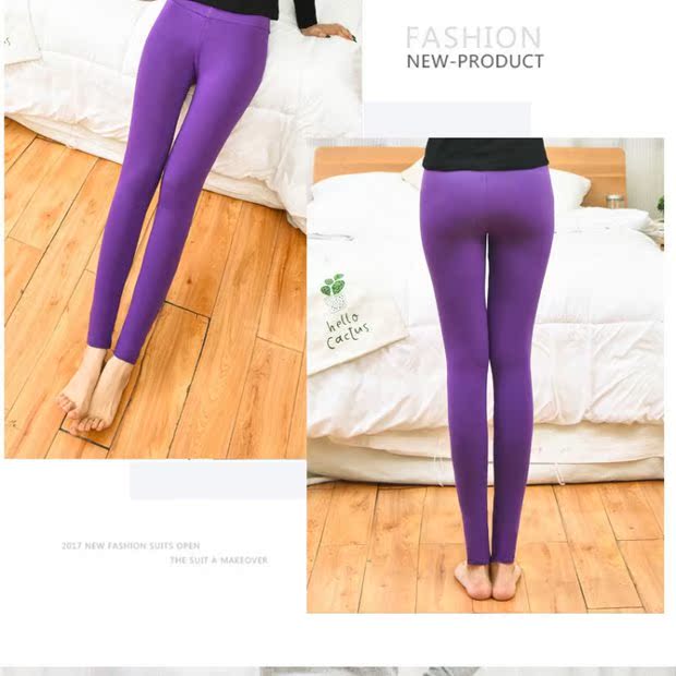 Quần mùa thu nữ mỏng quần ấm quần cotton len quần cao eo quần đơn mảnh xà cạp Slim bên trong mặc cỡ lớn quần giữ nhiệt nam uniqlo