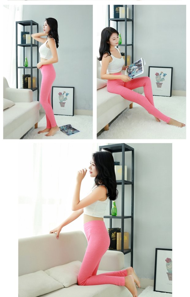 Quần cotton cỡ lớn mùa thu quần đơn nữ cashmere quần eo cao quần cotton dày quần phụ nữ mặc mùa đông quần ấm quần legging nam