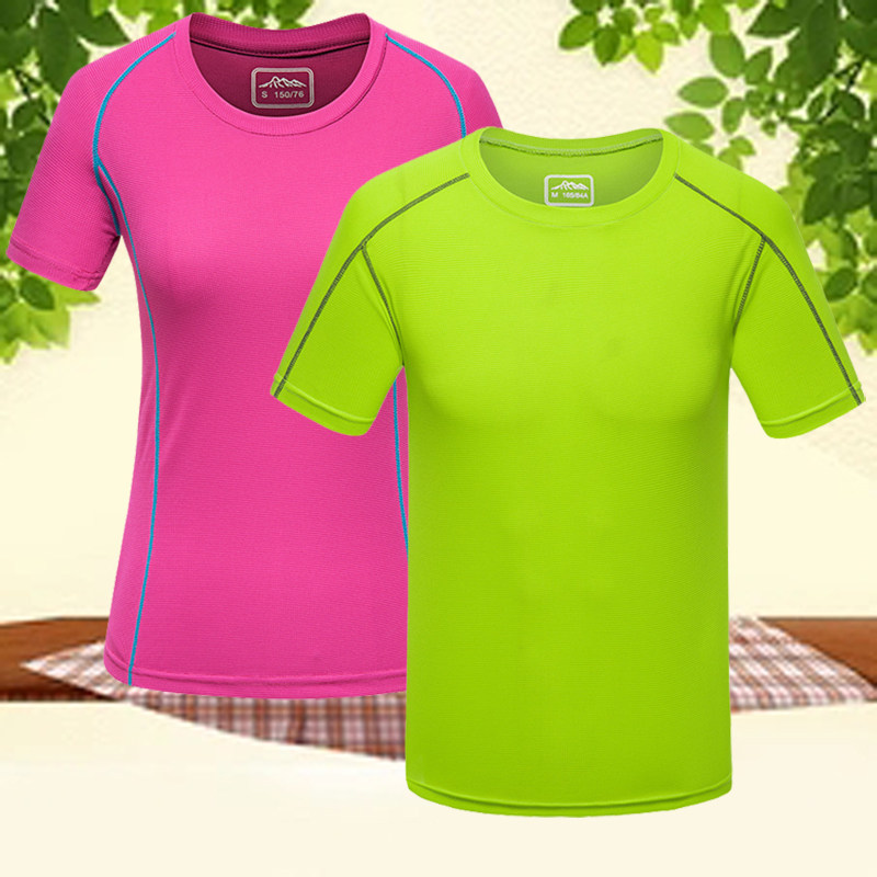 Short-sleeved, large-code custom marathon T-shirts breathable sweat T-running men sports fitness clothes printed logo