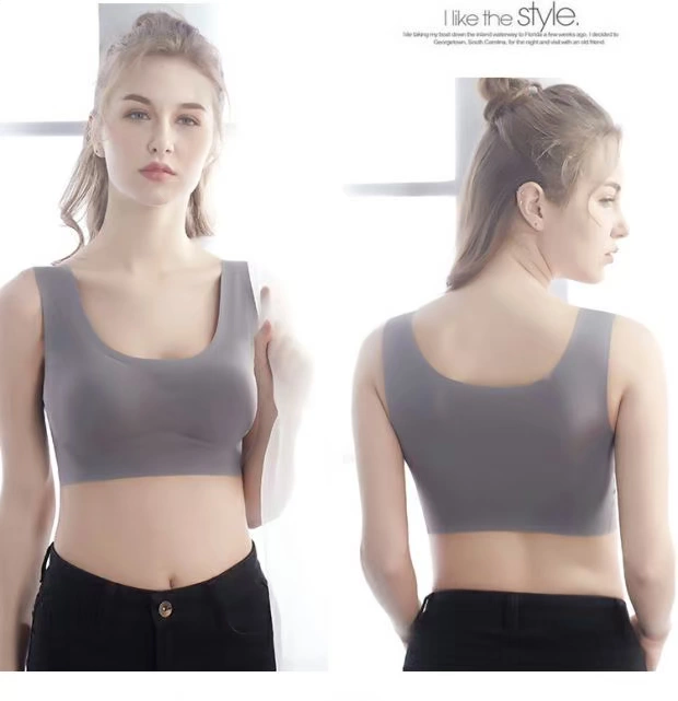 Đồ lót thể thao nữ không có vòng thép có miếng đệm ngực tập hợp áo vest yoga chống sáng ngủ bọc ngực không có ống