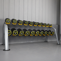Kangqiang commercial fixed rubber dumbbell Mens Fitness Equipment Health 2 5kg-25kg with 10 dumbbell rack
