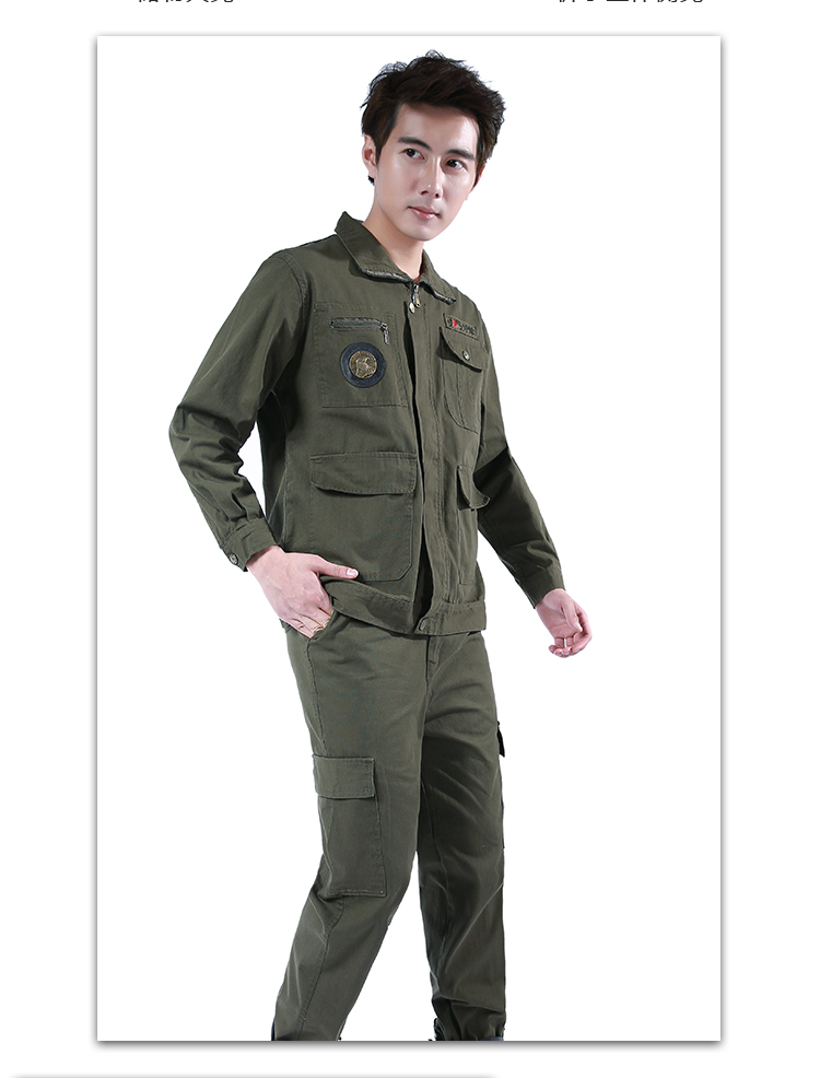 Lao động bảo hiểm cũ làm sạch quần áo làm việc dài tay phù hợp với nam hàn điện chống vảy dày mặc nhiều túi mùa thu và mùa đông áo thể thao nam