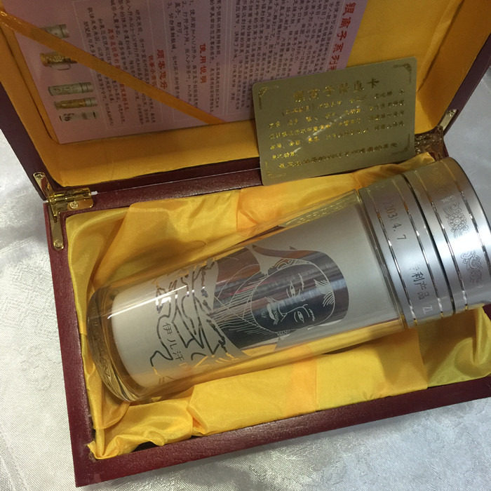 Mongolian craft original characteristic pattern water cup liner Silver ion health health thermos cup Men's women's teacup