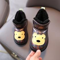 Hong Kong's new flat-bottomed snow boots in the winter of 2021 kicked female baby boots with velvet and thickened female cotton shoes