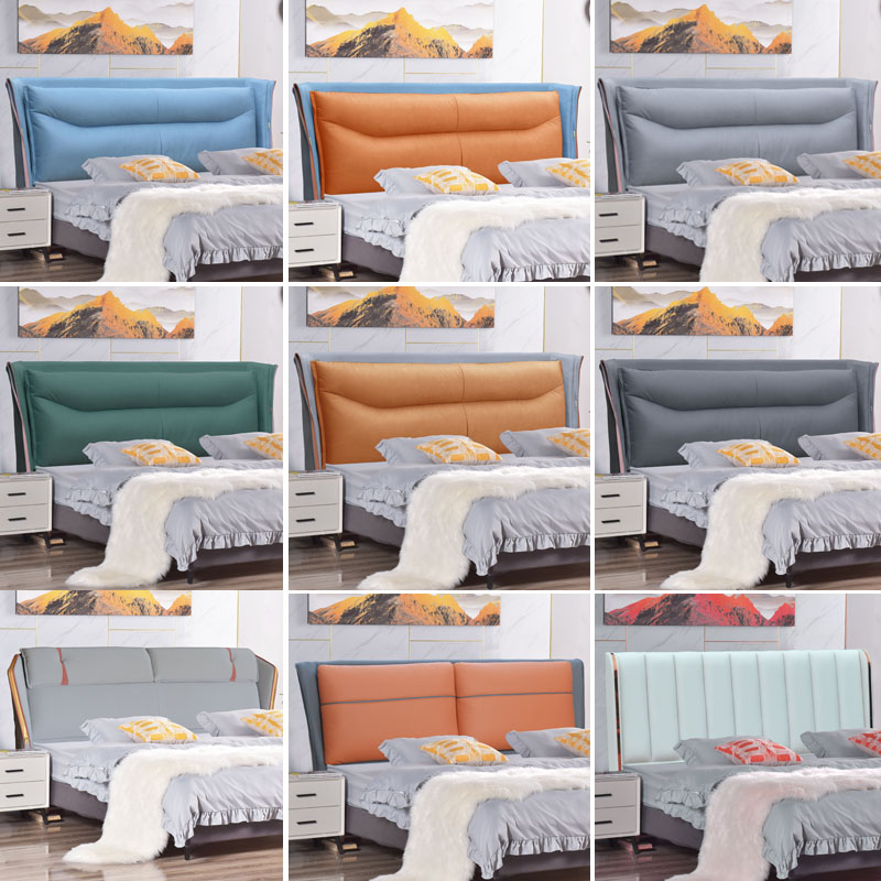 Solid wood bed head board Soft bag Modern simple floor bed backplane Single buy double technology cloth to remove and wash the bed head new products