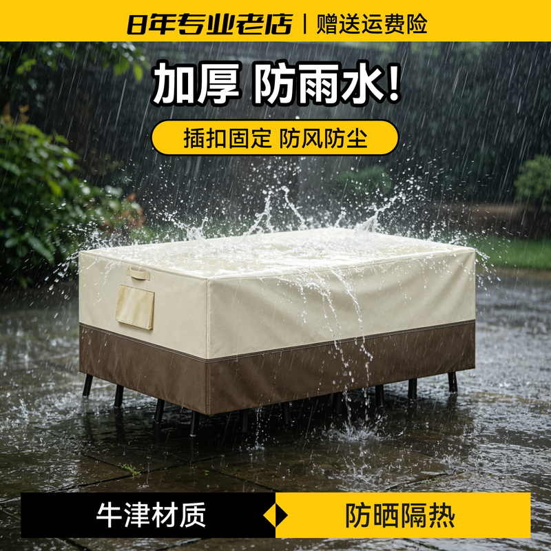Outdoor Table, Outdoor Sofa, Rainproof Cover, Furniture Sun Protection, Snow and Frost Protection Cover, Courtyard Dustproof, Dirt and Fallen Leaves Protection