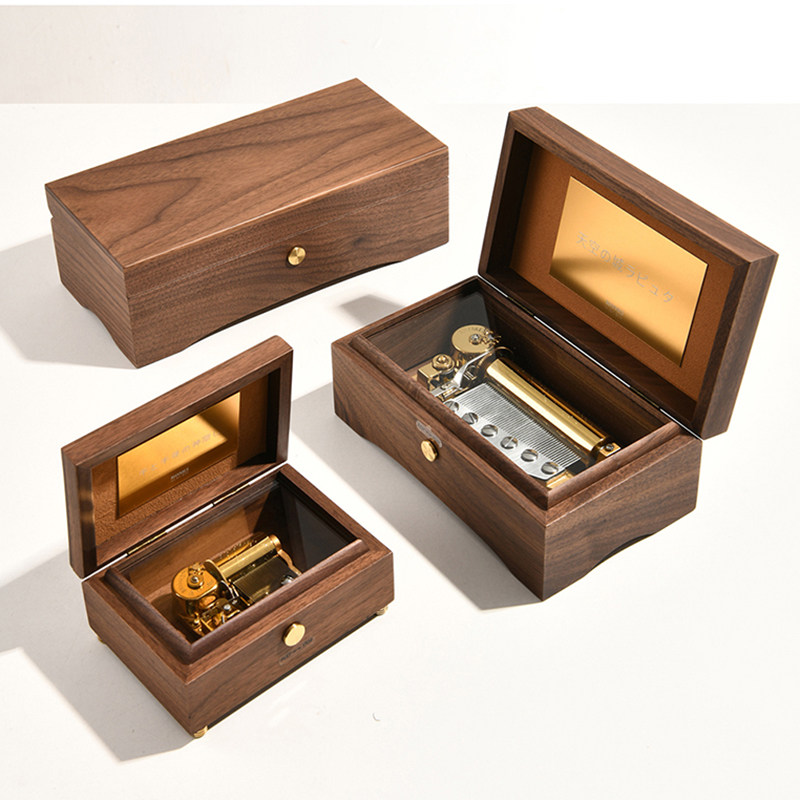 Lehman Woody Music Box Octaonic Box 50 Tone Customized Repertoire Girl Girlfriend Wife's Birthday Valentine's Day Gift-Taobao