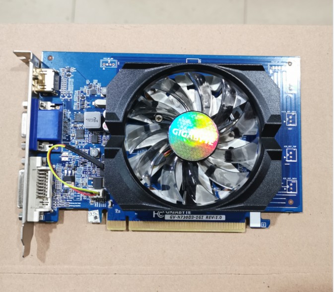 Technology gia GT730 1GD3 graphics card low power consumption temperature low interface fully VGA DVI HDMI 3 mouth
