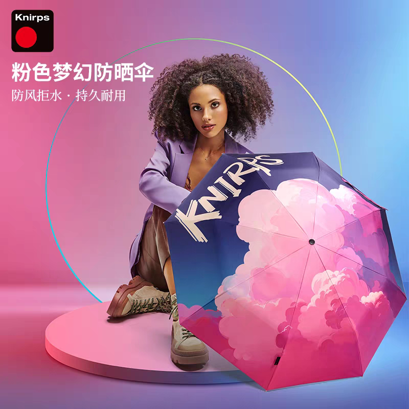 New Knirps German Sun Umbrella, Sun Protection and Uv Protection Parasol 70% off Umbrella, Dual-Use for Sun and Rain, Sun Protection Umbrella