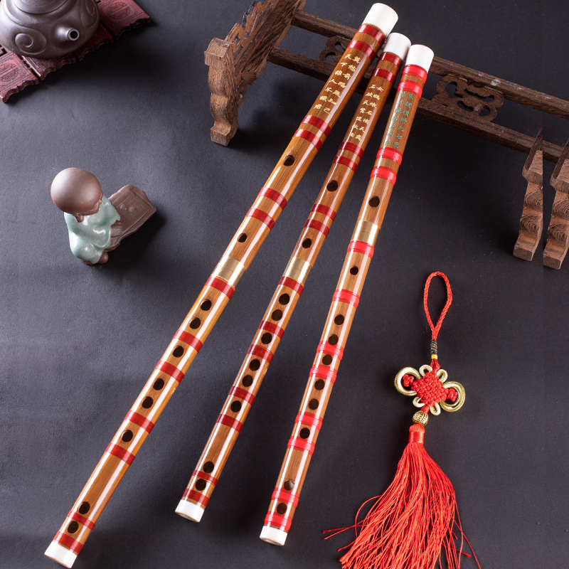 Double-section flute learning bitter bamboo flute adult beginners small A drop B tune C tune D tune E tune F tune G tune bamboo flute