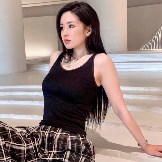 Japanese camisole women's autumn and winter with chest pad with sexy inner plus velvet thick warm one-piece bottoming bra