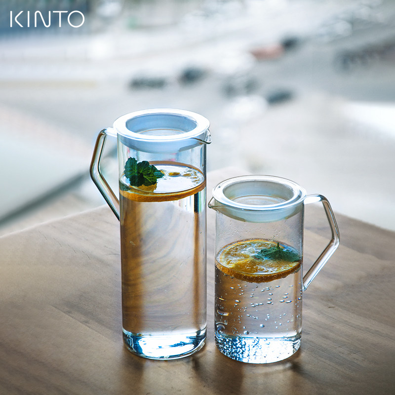 Japan KINTO CAST cold water pot Heat-resistant glass cold bubble pot Large capacity cold brew pot Cool white open ice teapot
