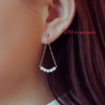 New Products Natural Freshwater Pearl Earrings Earrings Earrings Korea Pop Ornament 14k Notes Gold Anti-Allergy Not Falling