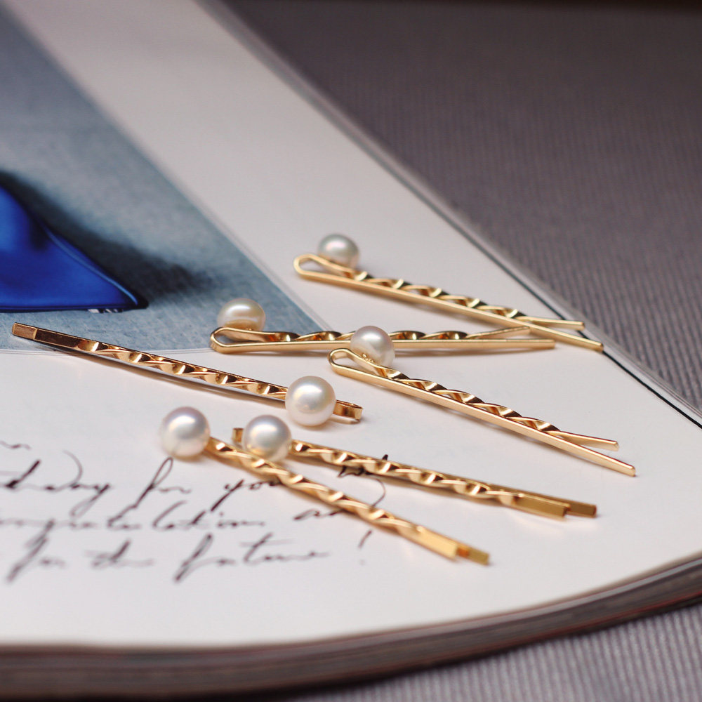 Natural Freshwater Pearls With Hairpin Hairpin Hairpin U Type Crossclip Clip Korean Head Ornament-Taobao