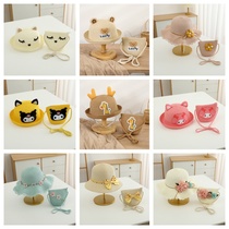 Girls sun protection beach hat fresh flower sun hat girls straw hat bag set sun hat baby fisherman hat