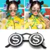New clamshell symbol sunglasses sunglasses Hip-hop funny costume photography props personality glasses SS money glasses
