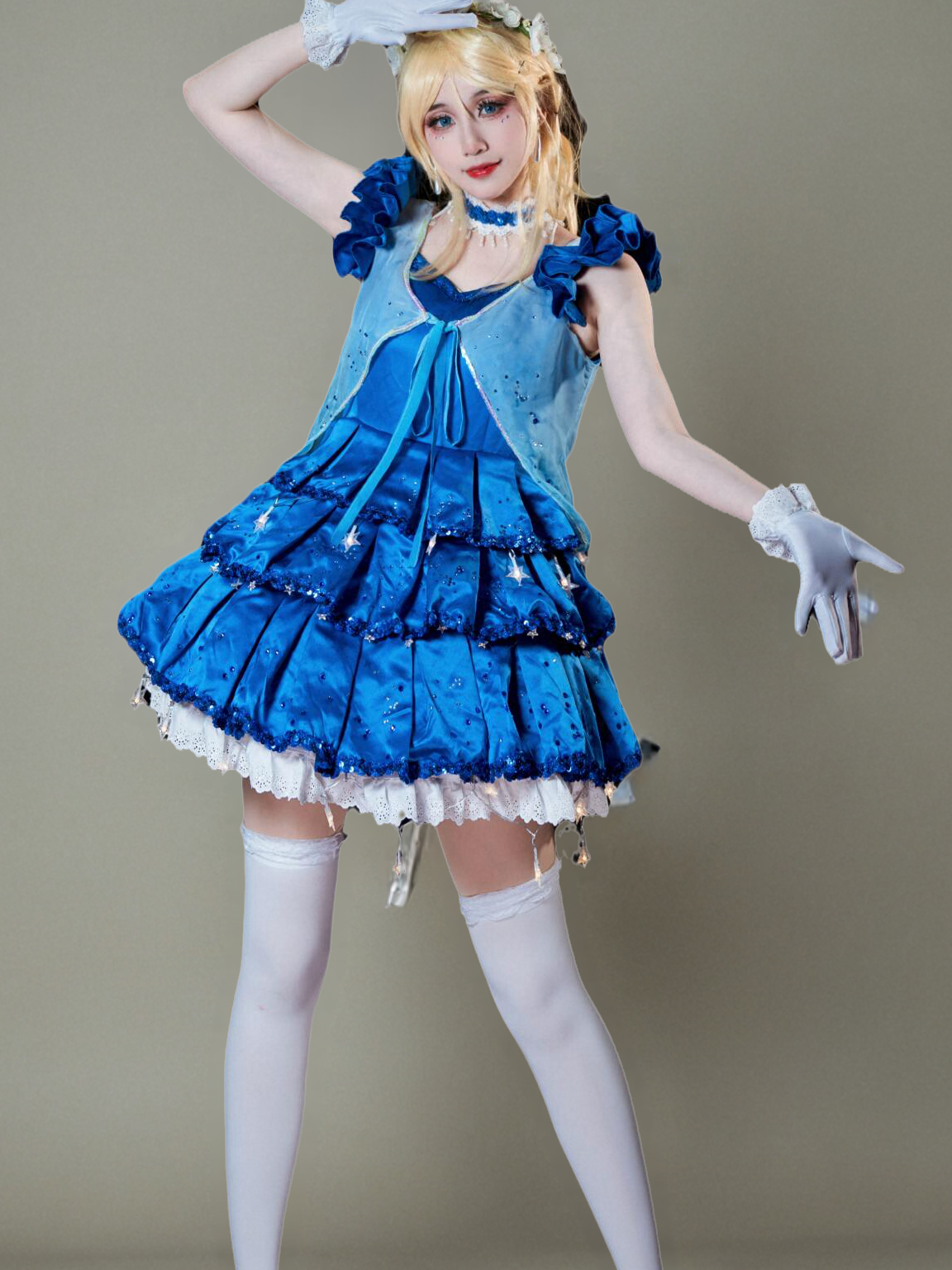 ЛюбовьLive Dream Gate, синий Спасатель Нанта Тонжо выпускной пение пение COSPLAY одежда