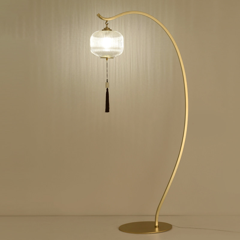 New Chinese floor lamp Chinese wind room modern minimal study room bedroom creative retro atmosphere