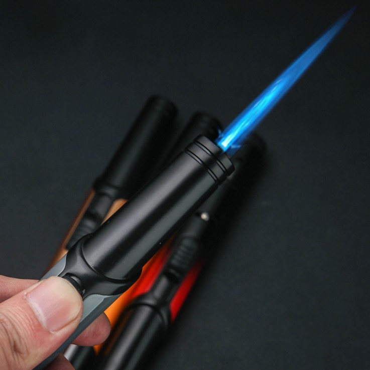 100 Honest Pen Type Straight Flush Windproof Inflatable Lighter Spray Fire Gun Micro Gas Welding Gun Point Fire Gun Point Smoke Burning Incense Point Ai 