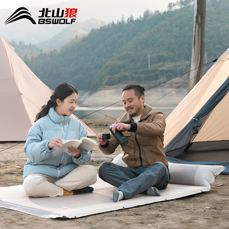North Mountain Wolf Outdoor Tent Sleeping Mat Mattress Thickened Anti-Tide Cushion Field Double Nap Mat Camping Mat Multiplayer