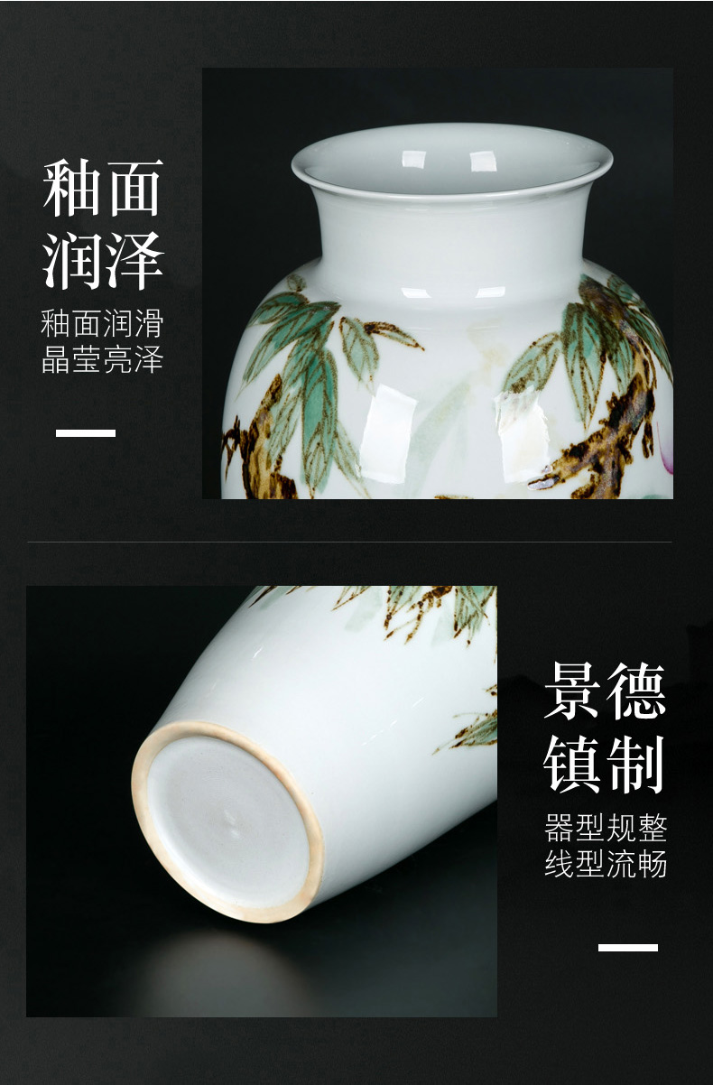 Classical painting craft vase jingdezhen traditional ceramic home sitting room place porcelain decorative dried flowers flower arrangement