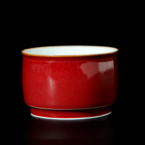 Jingdei Town Cup of Red Master Cup Ceramic Kung Fu Tea Cup Personal Special Tea Cup