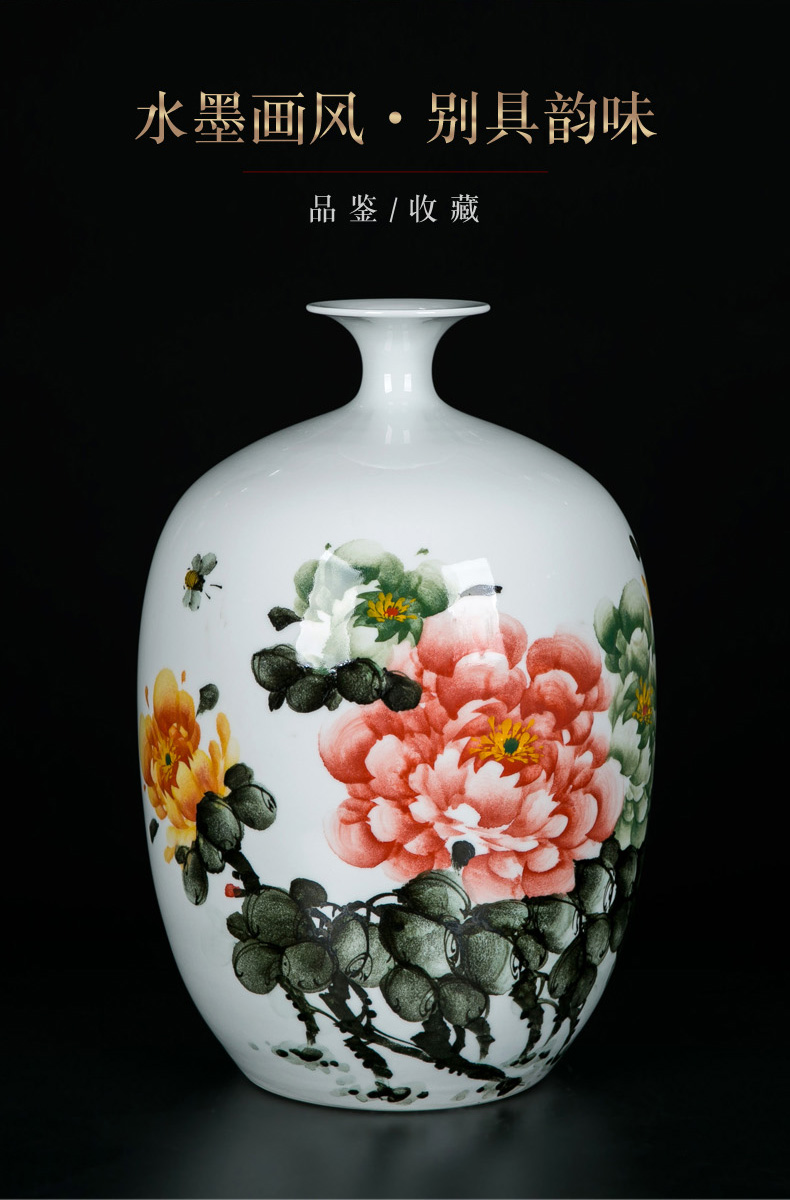 Chinese vase coloured drawing or pattern of jingdezhen traditional checking classical decorative vase furnishing articles sitting room ceramics arranging flowers