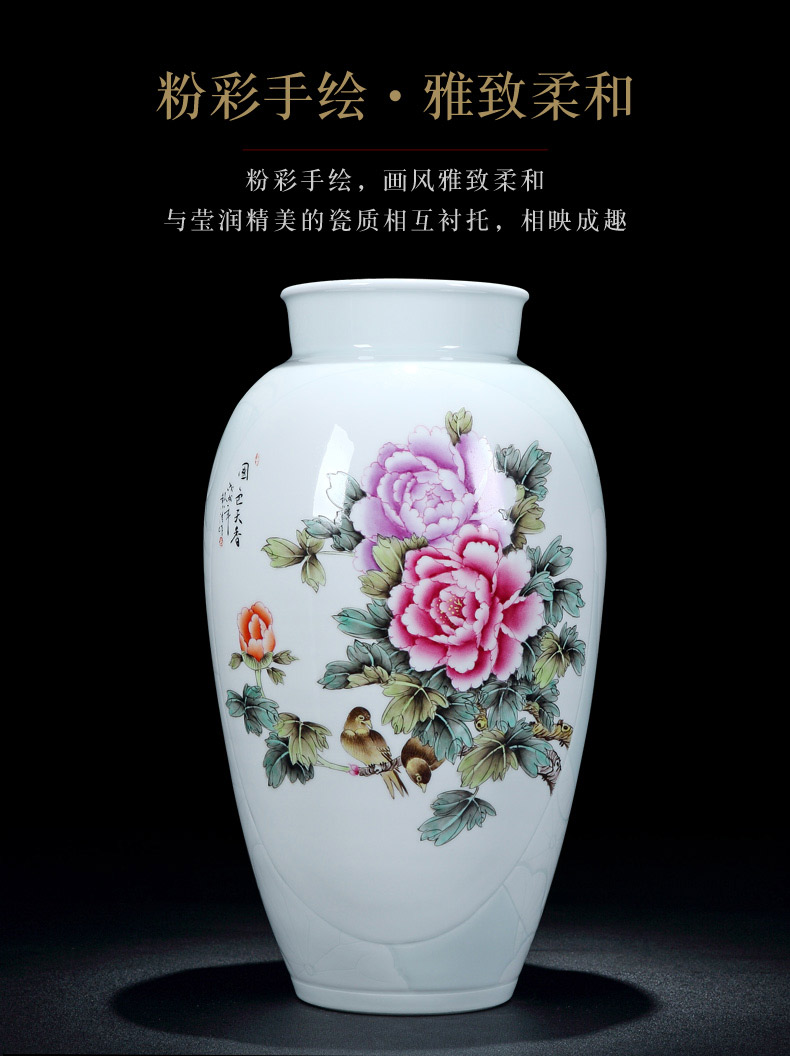 Jingdezhen vase pastel hand draw very beautiful vase furnishing articles