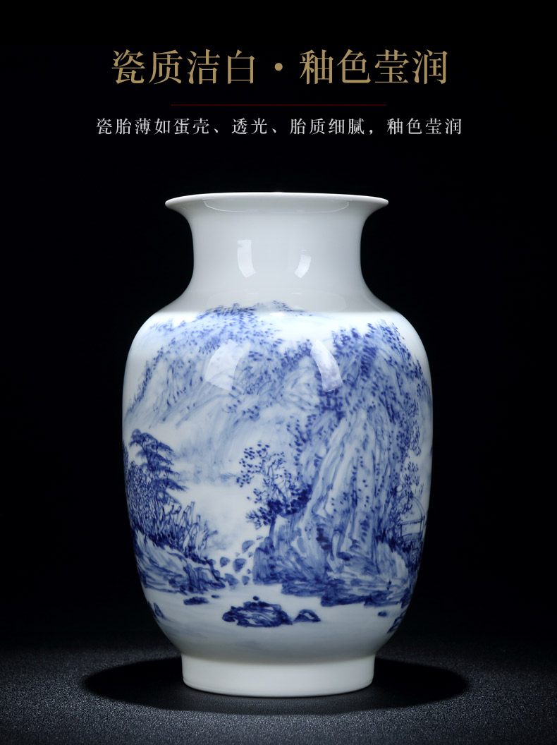 Jingdezhen ceramic vase decorated living room furnishing articles of Chinese style and exquisite porcelain vase khe sanh rhyme