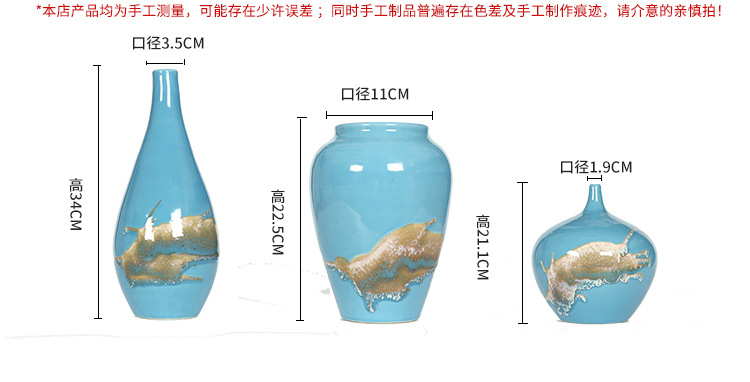 Jingdezhen ceramic vase creative garden hotel home club soft furnishing articles the new Chinese style flower flower