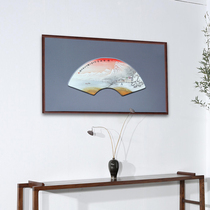 Jingdezhen porcelain plate painting Chinese famous artist hand-painted pastel Rui Xue restaurant decoration painting landscape hanging painting antique background painting